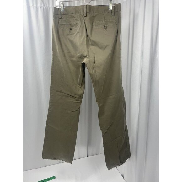 Banana Republic Men’s 31/34 Boot Fit Chino Olive Green Flat Front Pants - Picture 2 of 10